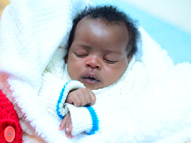 A photo of Victor who underwent life-saving surgery for his birth condition.