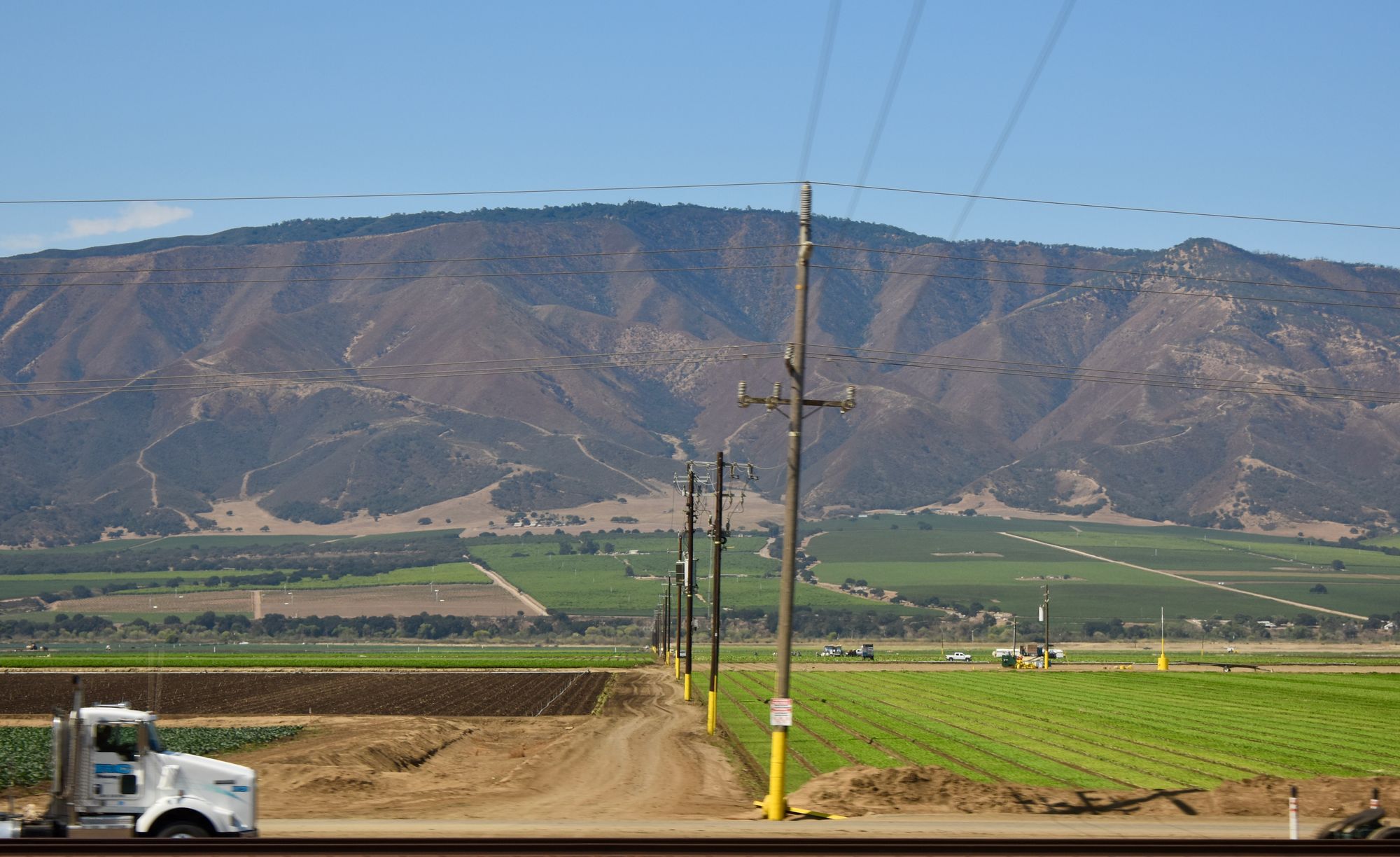 Photo of the fields and landscape of Soledad, California.